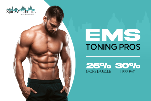 image of man with benefits of EMS toning pros treatment to help combat weight gain Whitley Bay