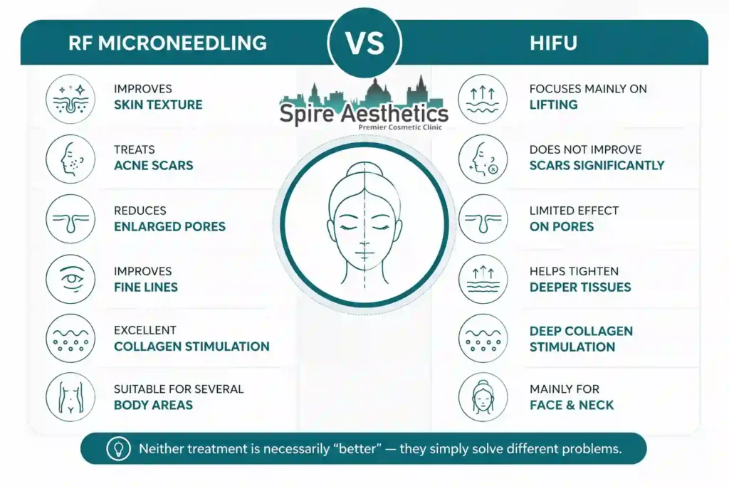 RF Microneedling vs HIFU: Which Treatment Gives Better Results Whitley Bay?